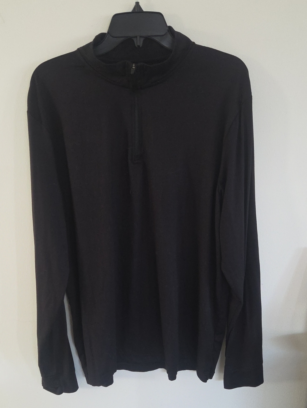 Old Navy Black Long-Sleeve Quarter Zip Pullover